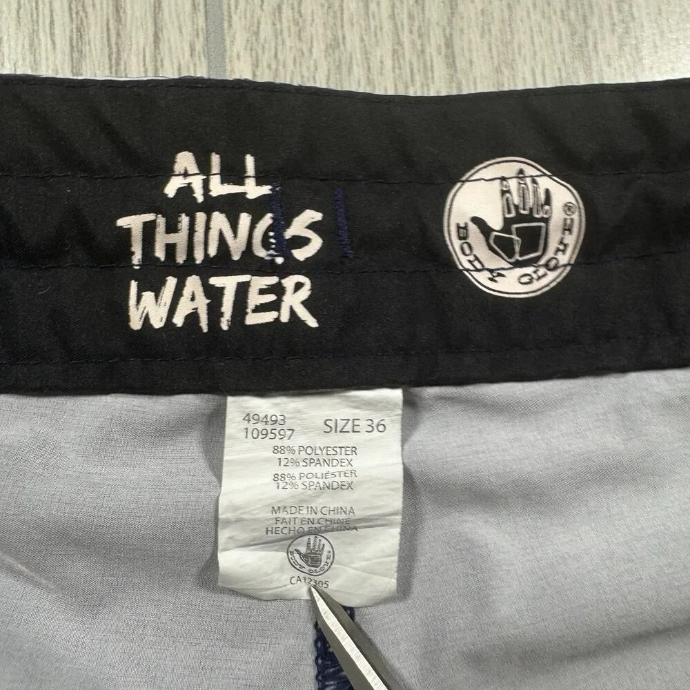 Body Glove Vapor Board Shorts Men’s 36 x 8 Blue Surf Skate Swim Trunks Unlined